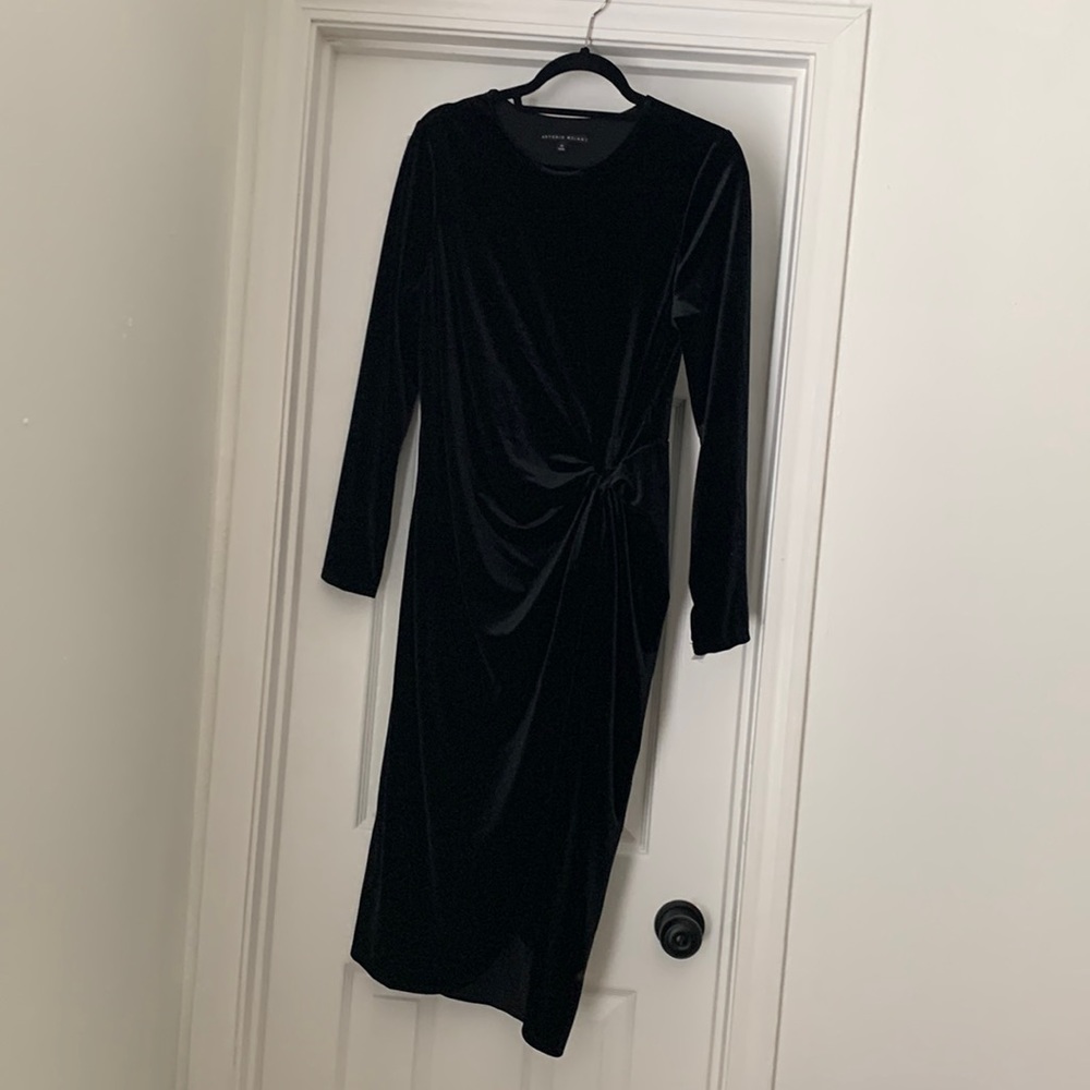 Black velvet dress